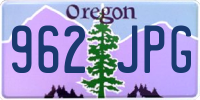 OR license plate 962JPG