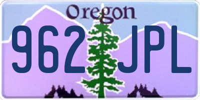 OR license plate 962JPL