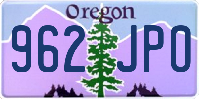 OR license plate 962JPO