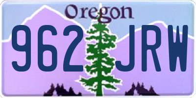 OR license plate 962JRW