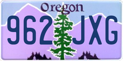OR license plate 962JXG