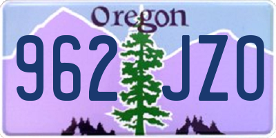 OR license plate 962JZO