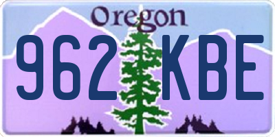 OR license plate 962KBE
