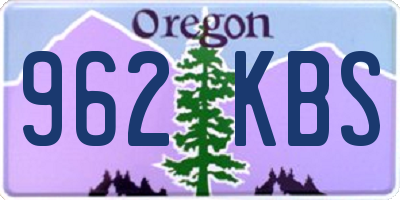 OR license plate 962KBS