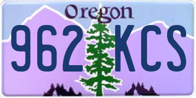 OR license plate 962KCS