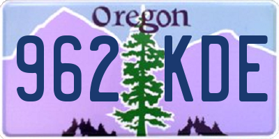 OR license plate 962KDE