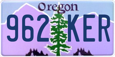 OR license plate 962KER