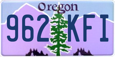 OR license plate 962KFI