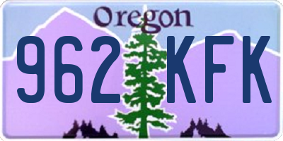 OR license plate 962KFK