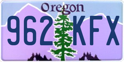 OR license plate 962KFX