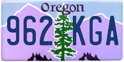 OR license plate 962KGA