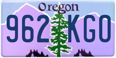 OR license plate 962KGO