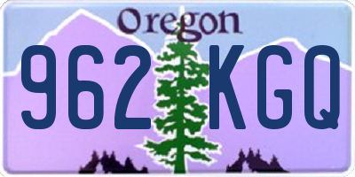 OR license plate 962KGQ