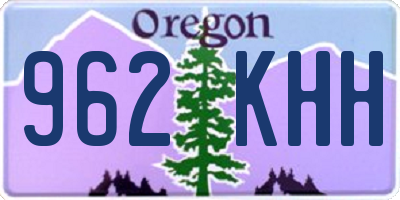 OR license plate 962KHH