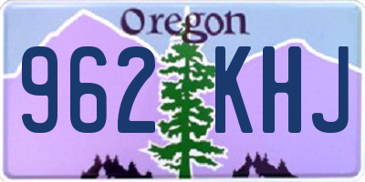 OR license plate 962KHJ