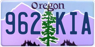 OR license plate 962KIA