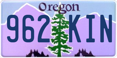 OR license plate 962KIN