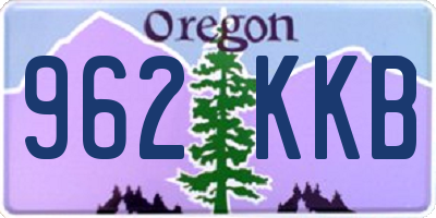 OR license plate 962KKB