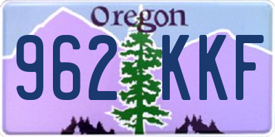 OR license plate 962KKF
