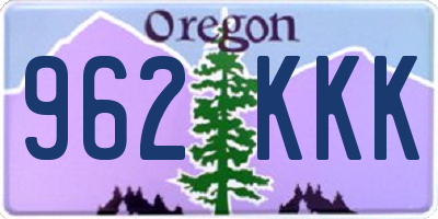 OR license plate 962KKK