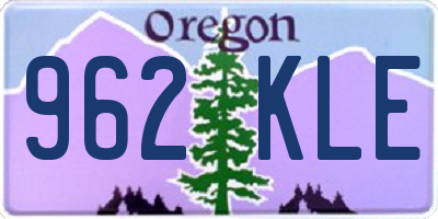 OR license plate 962KLE