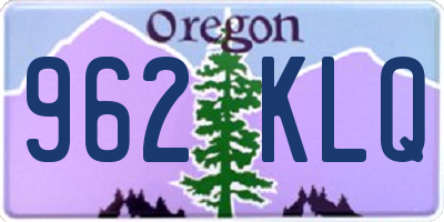 OR license plate 962KLQ