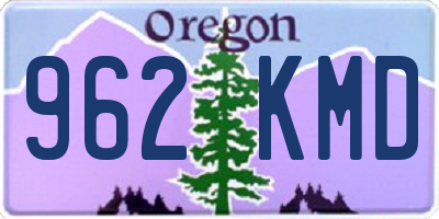 OR license plate 962KMD