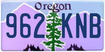 OR license plate 962KNB