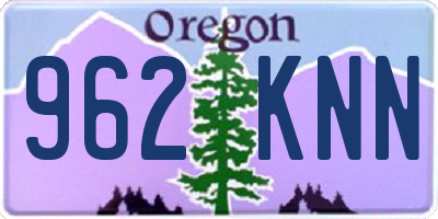 OR license plate 962KNN