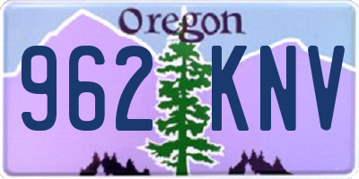 OR license plate 962KNV