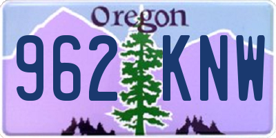 OR license plate 962KNW
