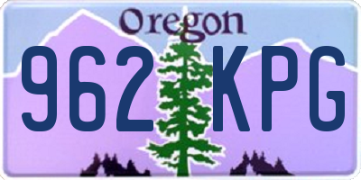 OR license plate 962KPG