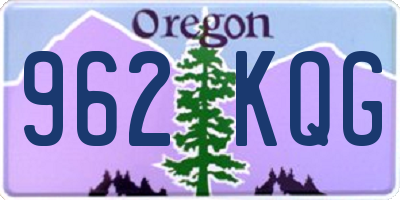 OR license plate 962KQG