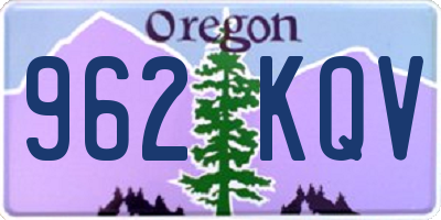 OR license plate 962KQV