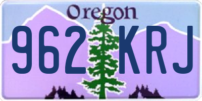 OR license plate 962KRJ