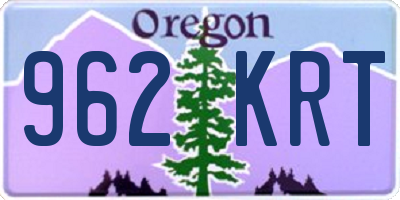 OR license plate 962KRT