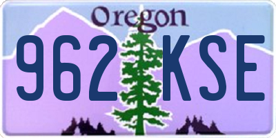 OR license plate 962KSE