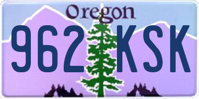 OR license plate 962KSK