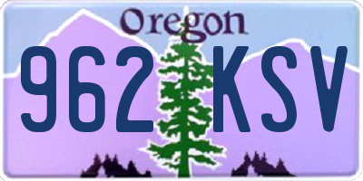 OR license plate 962KSV