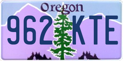 OR license plate 962KTE