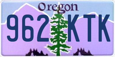 OR license plate 962KTK