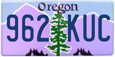 OR license plate 962KUC