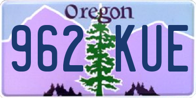 OR license plate 962KUE