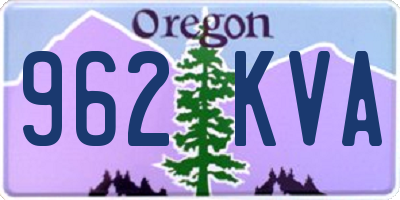 OR license plate 962KVA