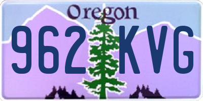 OR license plate 962KVG