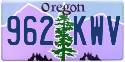 OR license plate 962KWV