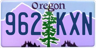 OR license plate 962KXN
