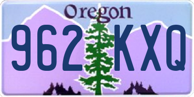 OR license plate 962KXQ