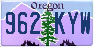 OR license plate 962KYW