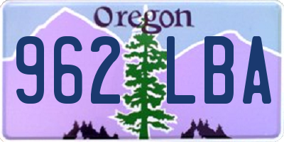 OR license plate 962LBA